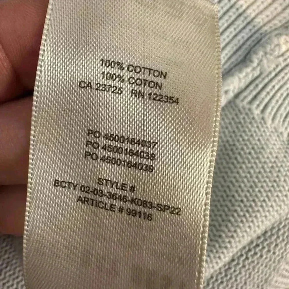 Sunday Best Lamora V-Neck Striped Button Front Cardigan Varsity Preppy Blue Sz S - Picture 15 of 16